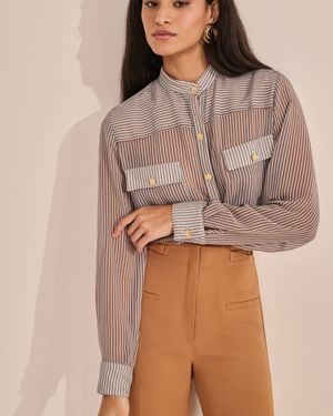 Camisa Manga Longa Listrada Bolso Cargo
