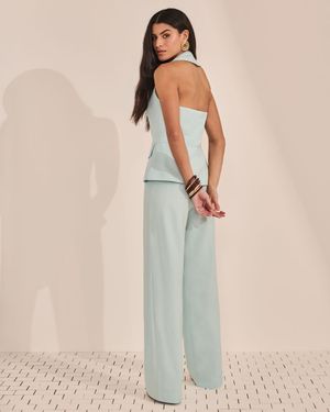 Conjunto Top Frente Única Bolso Cargo e Calça