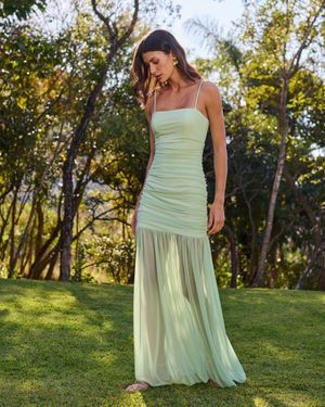 Vestido Longo de Tule