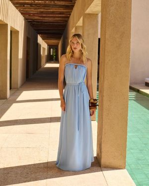 Vestido Maxi T.Q.C Com Torcido Decote