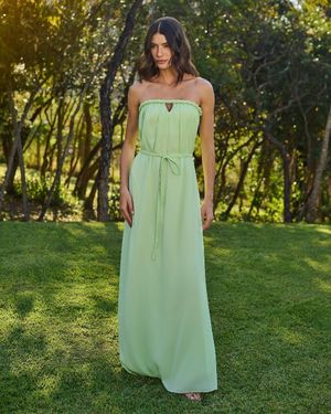 Vestido Maxi T.Q.C Com Torcido Decote