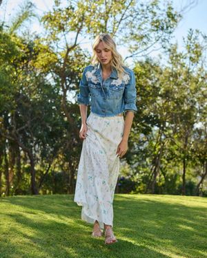 Jaqueta Jeans Bordada