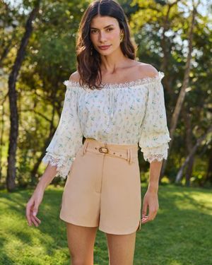 Shorts com Conto Passante Duplo 