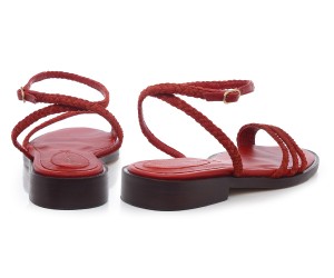 Sandália Baixa Tita  - Vermelho | salto baixo 2cm