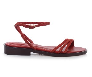 Sandália Baixa Tita  - Vermelho | salto baixo 2cm