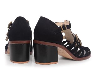 Sandália Alta Cora - Preto  | salto medio 5.5cm