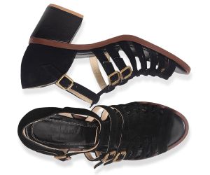 Sandália Alta Cora - Preto  | salto medio 5.5cm
