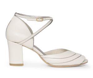 Sandália Asas - Off-White | salto grosso 6.5cm