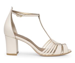 Sandália Ceci - Off-White | salto medio 6.5cm