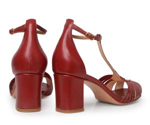 Sandália Ceci - Bordô | salto medio 6.5cm