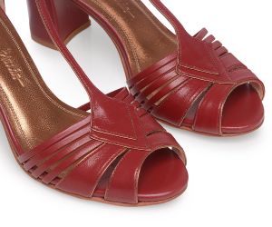 Sandália Ceci - Bordô | salto medio 6.5cm