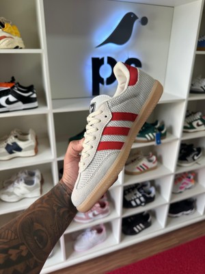 Foto do produto Tênis Adidas Samba OG Crystal White Preloved Red (PRONTA ENTREGA)