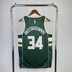 Foto do produto Regata NBA Milwaukee Bucks Nike Icon Edition Jersey Giannis Antetokounmpo 34