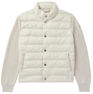 Foto do produto Jaqueta Moncler Ribbed Cotton and Quilted Shell Down Zip-Up Cardigan