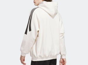Foto do produto Moletom Adidas Basketball 3-Stripes Fleece Hoodie White