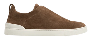 Foto do produto Tênis Zegna Triple Stitch Brown Suede