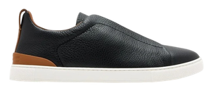 Foto do produto Tênis Zegna Triple Stitch Black Leather