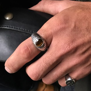 Anel - Labirinthus 100% Prata & Olho de Tigre | Ring – Labirinthus 100% Silver and Tiger Eye