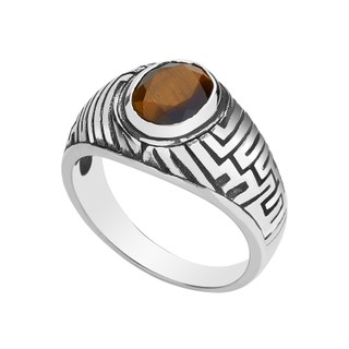 Anel - Labirinthus 100% Prata & Olho de Tigre | Ring – Labirinthus 100% Silver and Tiger Eye