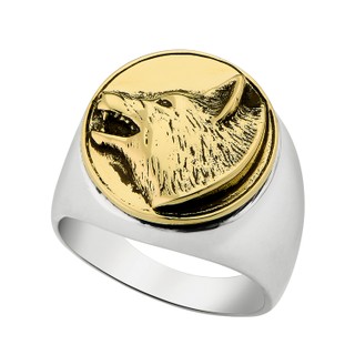 Anel - Wolf Head 95% Prata | Ring – Wolf Head Silver