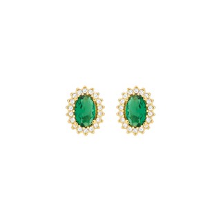 Brinco - Heirloom Esmeralda Banho de Ouro 18k  | Earring – Heirloom Esmeralda Gold Plated