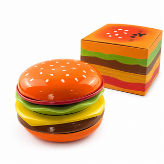 Box Burguer Plates - 6 peças