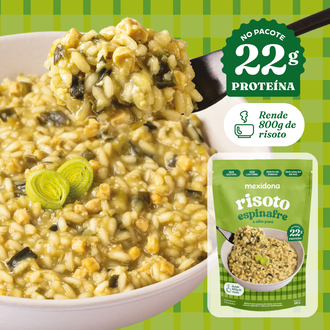 Foto do produto RISOTO DE ESPINAFRE com proteína