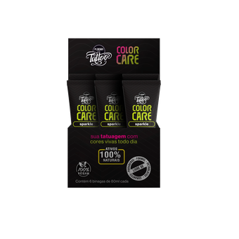 COLOR CARE SPARKLE Hidratante Tattoo | Display com 06 unid. de 80ml