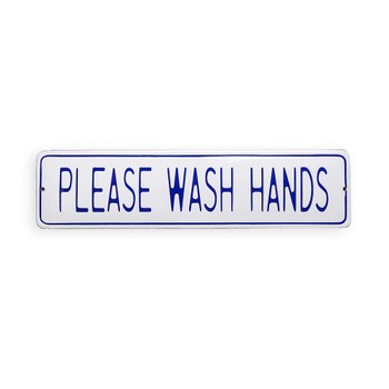 Foto do produto Placa Please Wash Hands