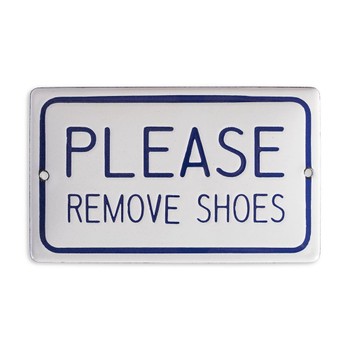 Foto do produto Placa Please Remove Shoes