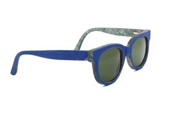 Óculos Diamantina - Azul Sólido/Verde Mare