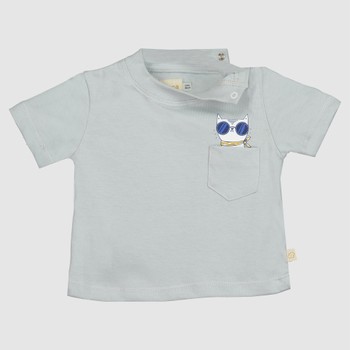 Camiseta Bebê Cinza Com Bolso