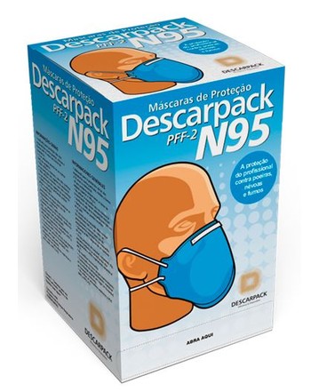 Caixa C/20 unid. Máscara de proteção N95 - PFF2  –  Descarpack