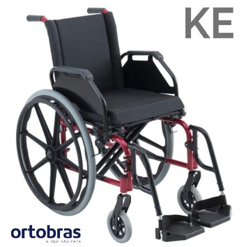 Cadeira de Rodas KE Até 120 Kg - Assento 48cm Ortobras 