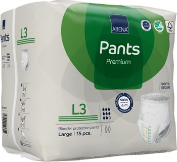 Fralda Abena Pants Premium Calça Tam. L3 C/ 15 UNID Ref: 41078 - Abena