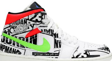 Foto do produto Tênis Air Jordan 1 Mid Over-Print Logos