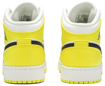 Foto do produto Tênis Air Jordan 1 Mid SE GS Rose Patch - Dynamic Yellow