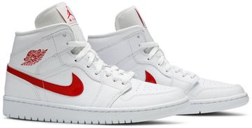 Foto do produto Tênis Air Jordan 1 Mid White University Red