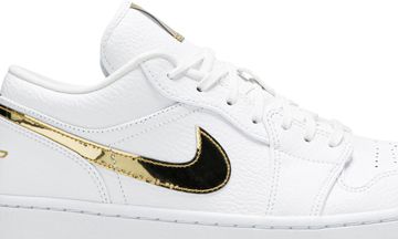 Foto do produto Tênis Air Jordan 1 Retro Low White Metallic Gold