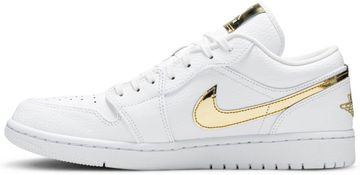 Foto do produto Tênis Air Jordan 1 Retro Low White Metallic Gold