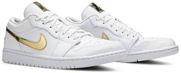 Foto do produto Tênis Air Jordan 1 Retro Low White Metallic Gold