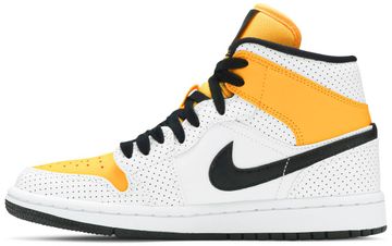 Foto do produto Tênis Air Jordan 1 Mid Perforated - White University Gold