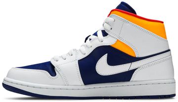 Foto do produto Tênis Air Jordan 1 Mid White Deep Royal Blue