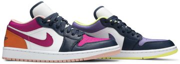 Foto do produto Tênis Air Jordan 1 Low SE Mismatched - Purple Magenta