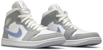 Foto do produto Tênis Air Jordan 1 Mid Wolf Grey Aluminum
