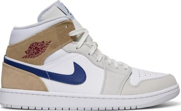 Foto do produto Tênis Air Jordan 1 Mid White Khaki Blue Void