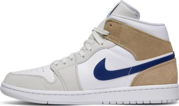 Foto do produto Tênis Air Jordan 1 Mid White Khaki Blue Void