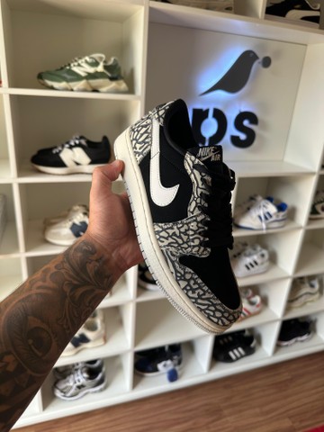 Foto do produto Tênis Air Jordan 1 Low Black Cement (PRONTA ENTREGA)