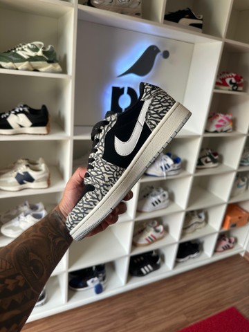 Foto do produto Tênis Air Jordan 1 Low Black Cement (PRONTA ENTREGA)