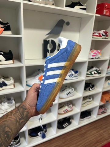 Foto do produto Tênis Adidas Gazelle Indoor Blue Fusion Gum (PRONTA ENTREGA)